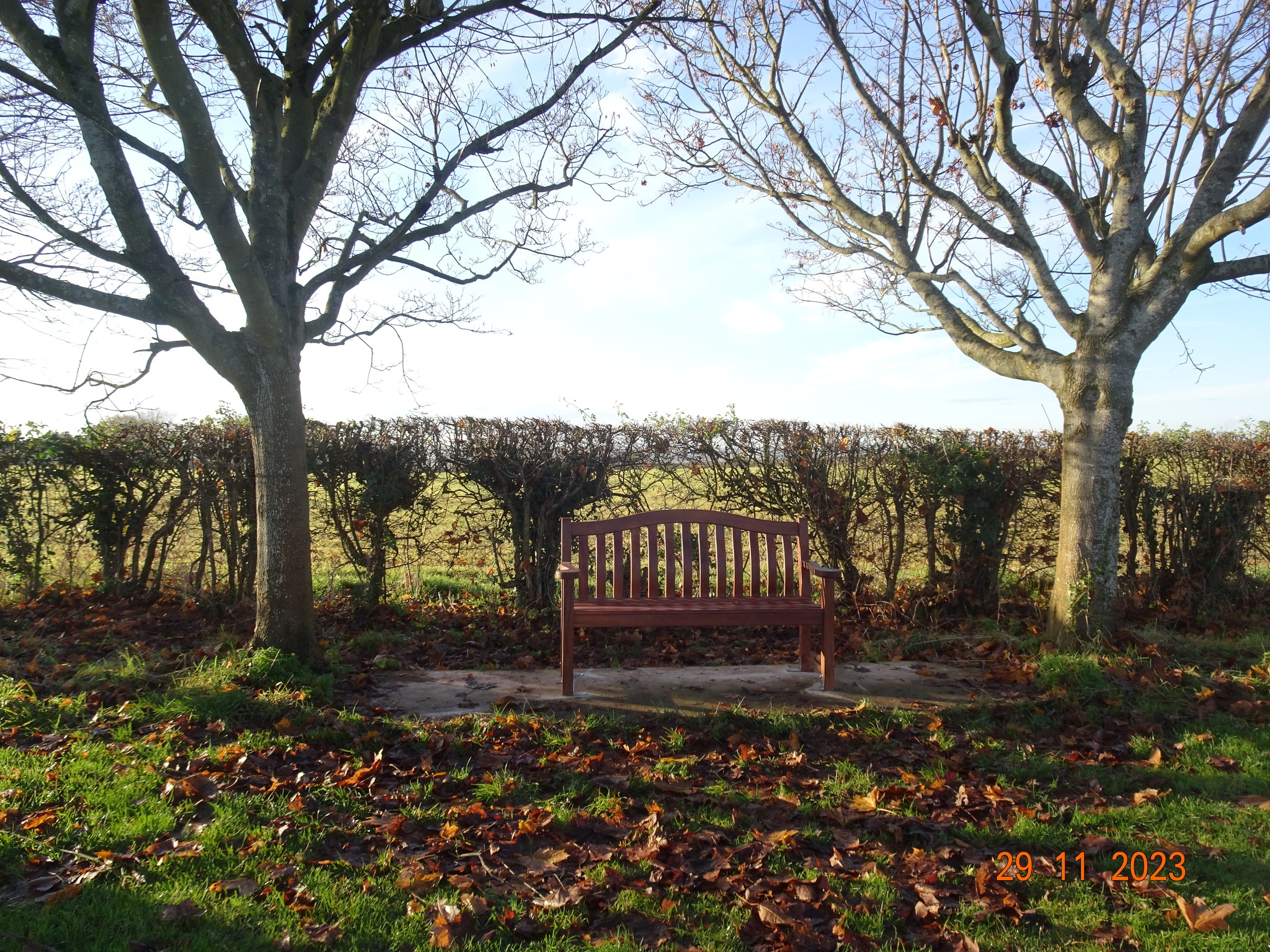 Bench At Top Of Playing Fields